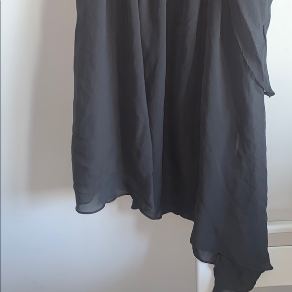 NWOT grey flowy asymmetric sleeveless dress - Picture 2 of 6